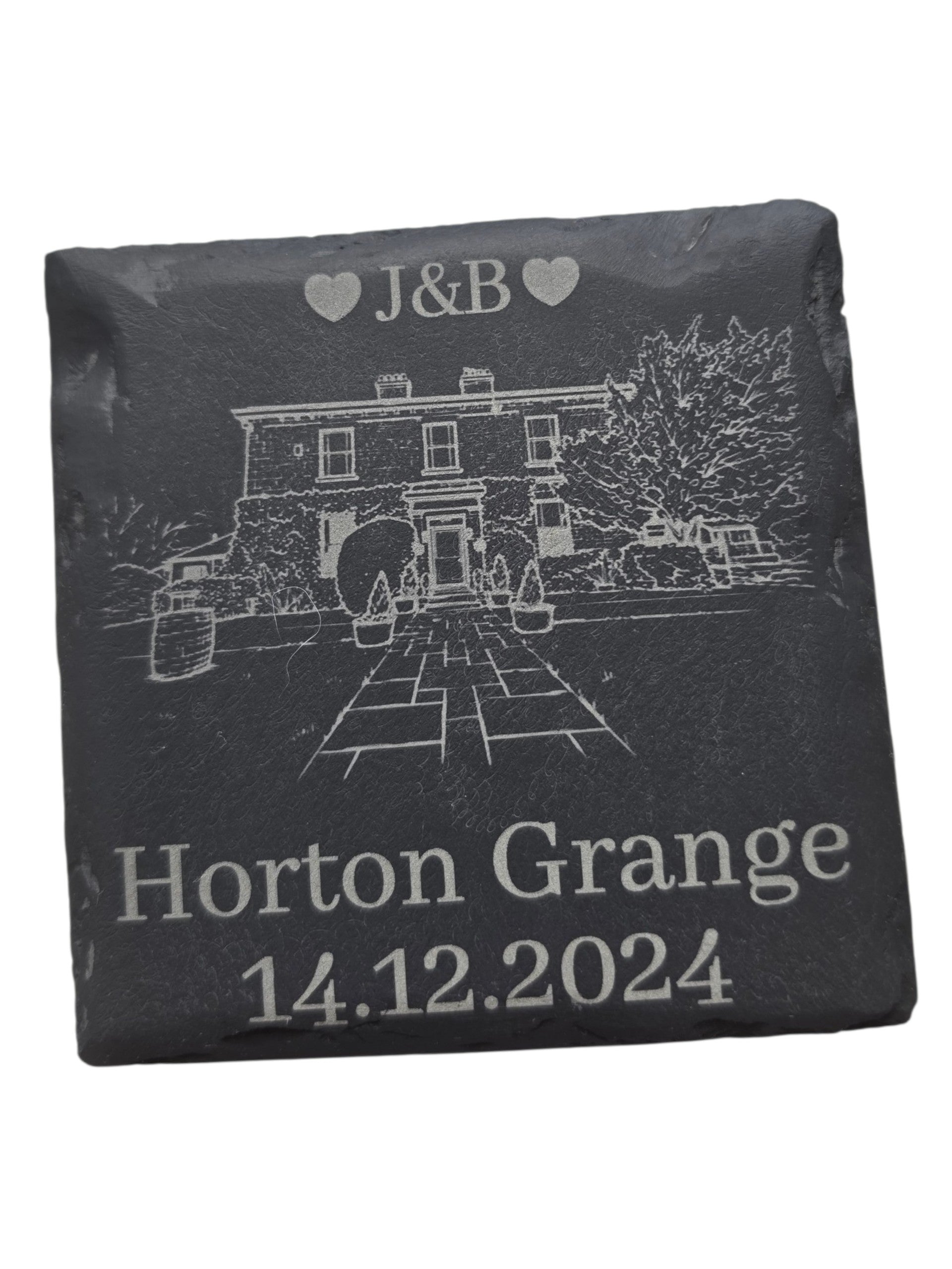 Personalised slate coaster
