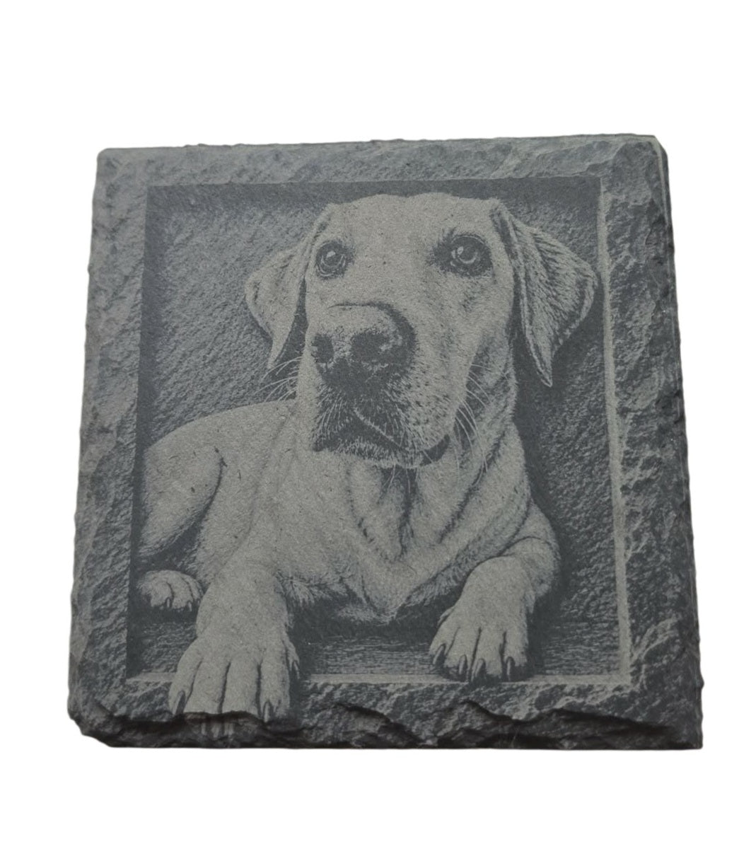 Personalised slate coaster