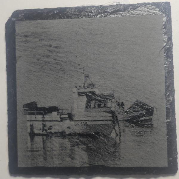 Personalised black slate coaster, custom engraved with your image, text or photo - Image 6