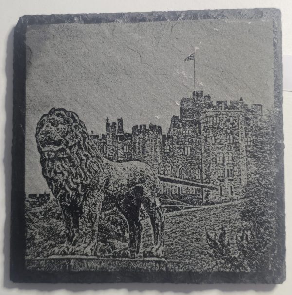 Personalised black slate coaster, custom engraved with your image, text or photo - Image 7