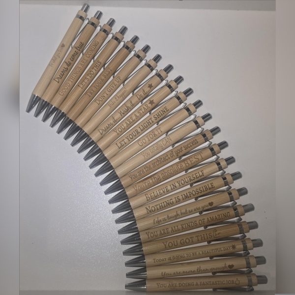 Personalised Bamboo Pen with Display Case - Image 3
