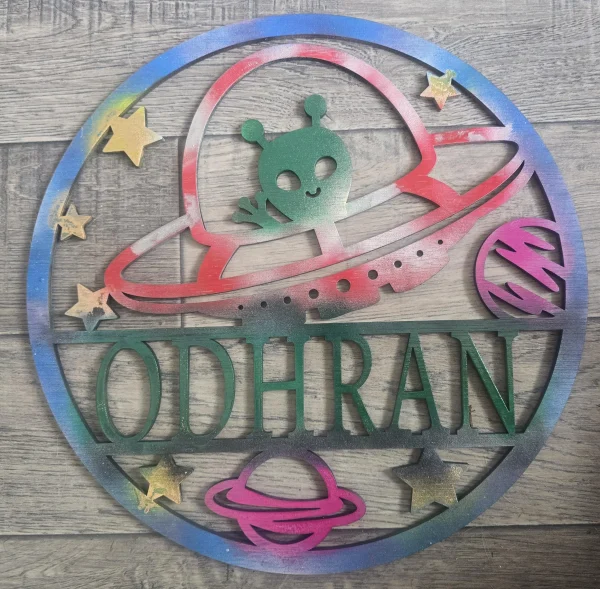 Custom themed wooden name sign - Image 6