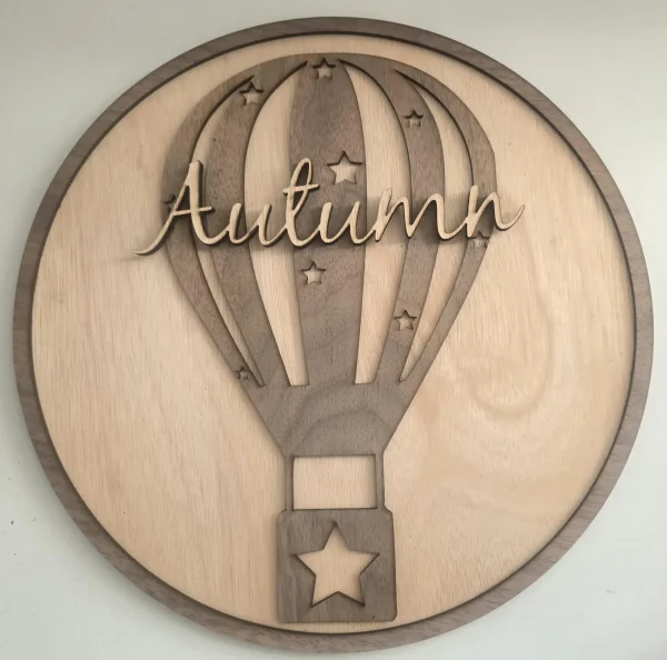 Custom themed wooden name sign - Image 5
