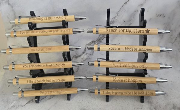 Personalised Bamboo Pen with Display Case - Image 3