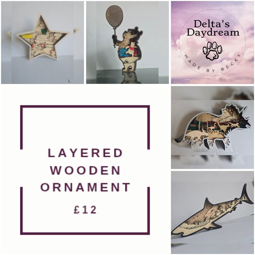 3D Layered Wooden Ornaments