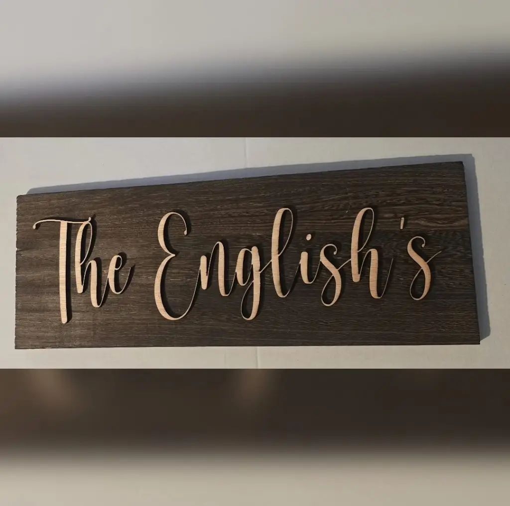Custom Wooden Family Name Sign