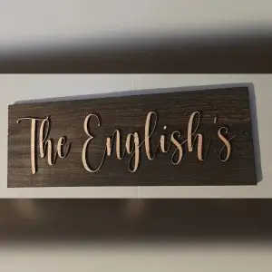 Custom Wooden Family Name Sign