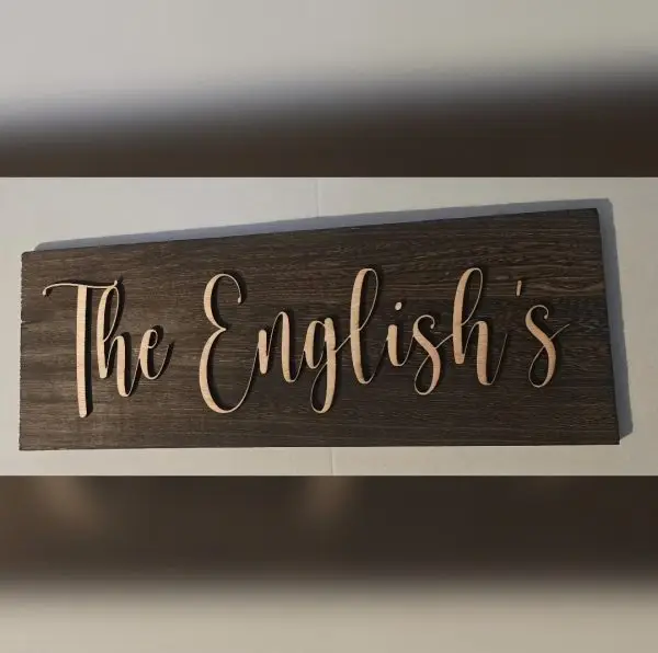 Custom Wooden Family Name Sign